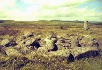 Fowlis Wester Eastern cairn-circle, Perthshire, photographed in June 1990 (123 KB)