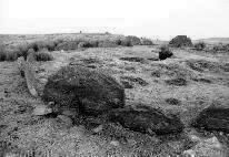 Carn Llechart cairn-circle, Glamorgan, photographed in January 1991 (85 KB)
