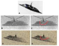 These images appear to show the presence of a 'platform' on the McMinnville disk, similar to that seen on the Rouen disk (30 KB)